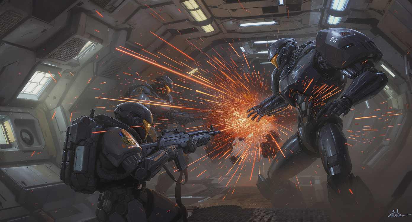 Marines vs. Kampfroboter