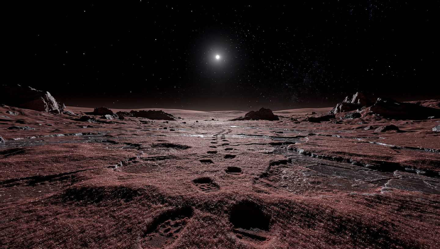 Sedna Oberfläche - hypothetisch KI generiert (FLUX)