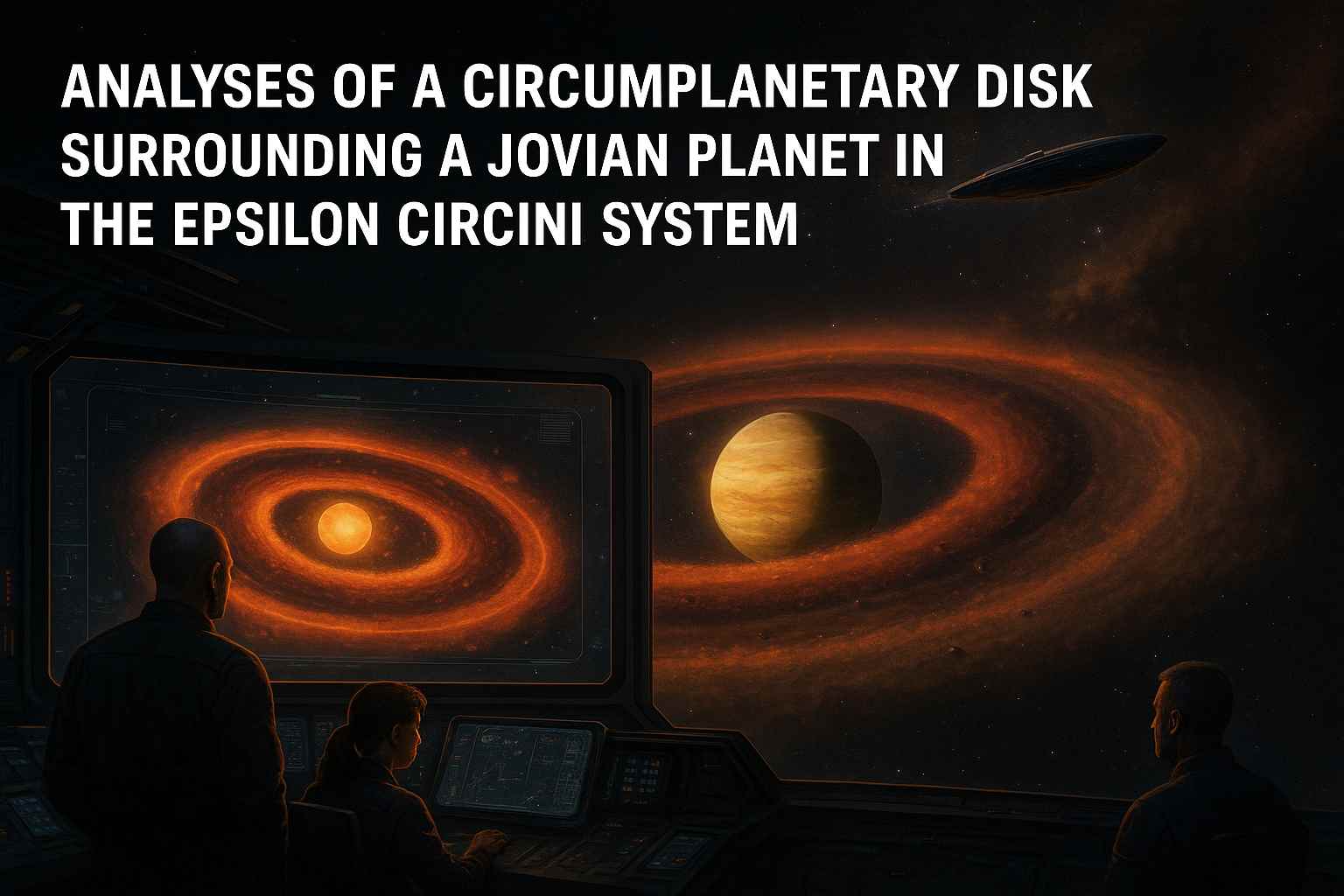 Zirkumplanetare Scheibe um einen jungen Gasriesen  - KI Abbildung Zirkumplanetare Scheibe um einen jungen Gasriesen - KI Abbildung